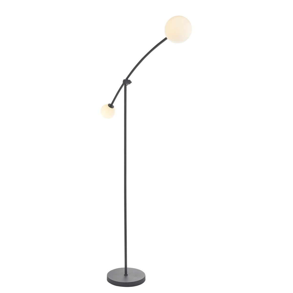 Frampton Two Light Floor Lamp in Matt Black