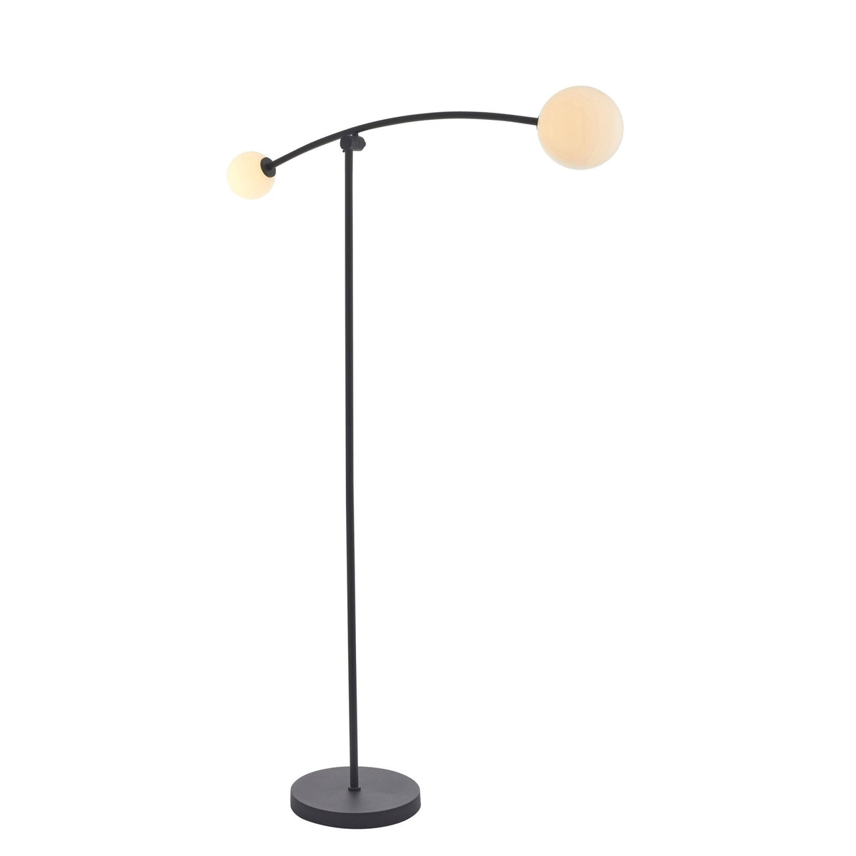 Frampton Two Light Floor Lamp in Matt Black