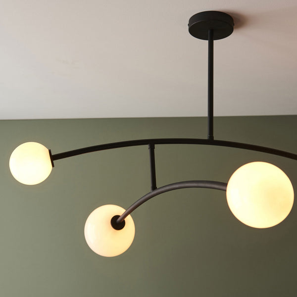 Frampton Four Light Semi Flush in Matt Black