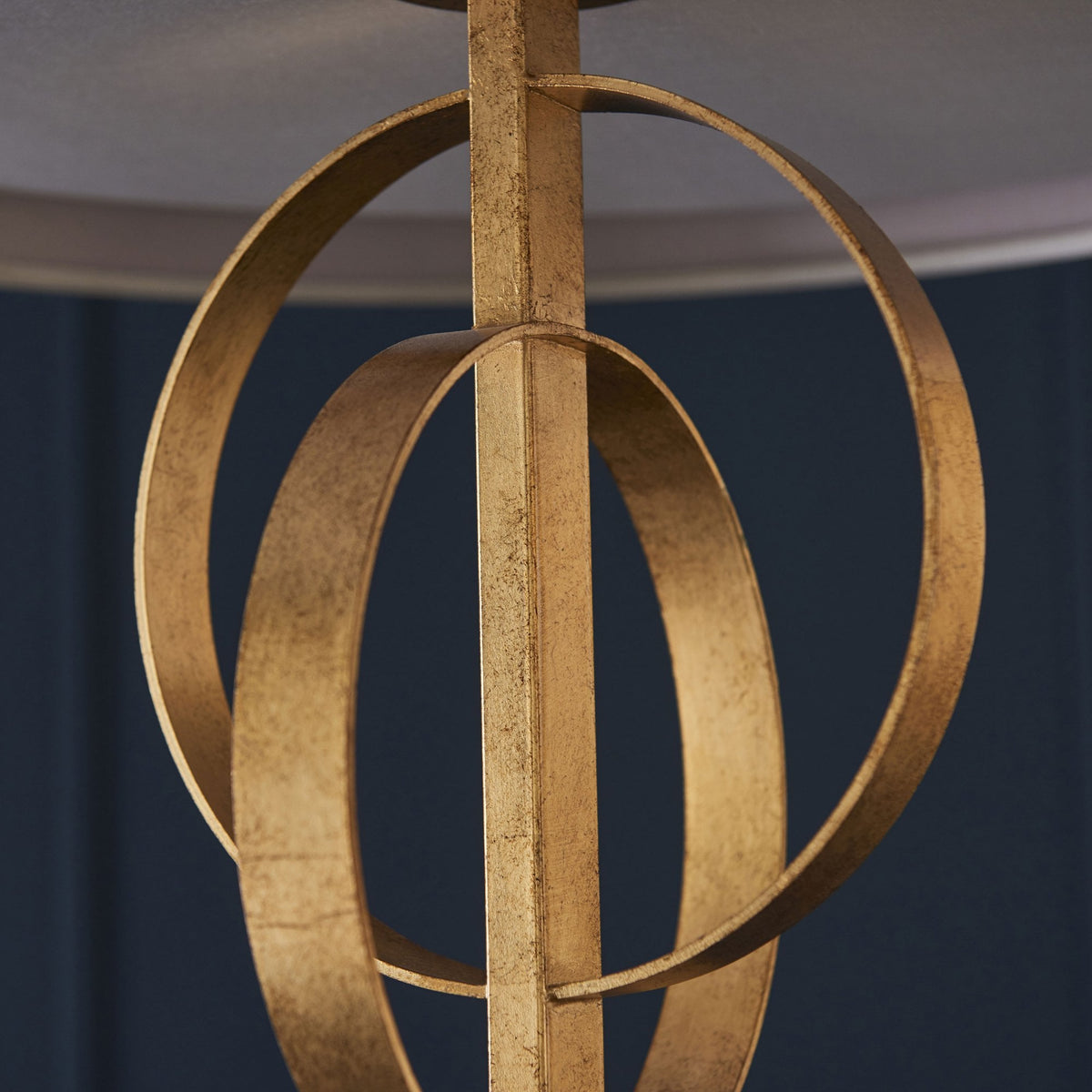 Netherbury 3 Light Pendant in Antique Gold & Mink Shade