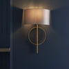 Netherbury Wall Light in Antique Gold & Mink Shade
