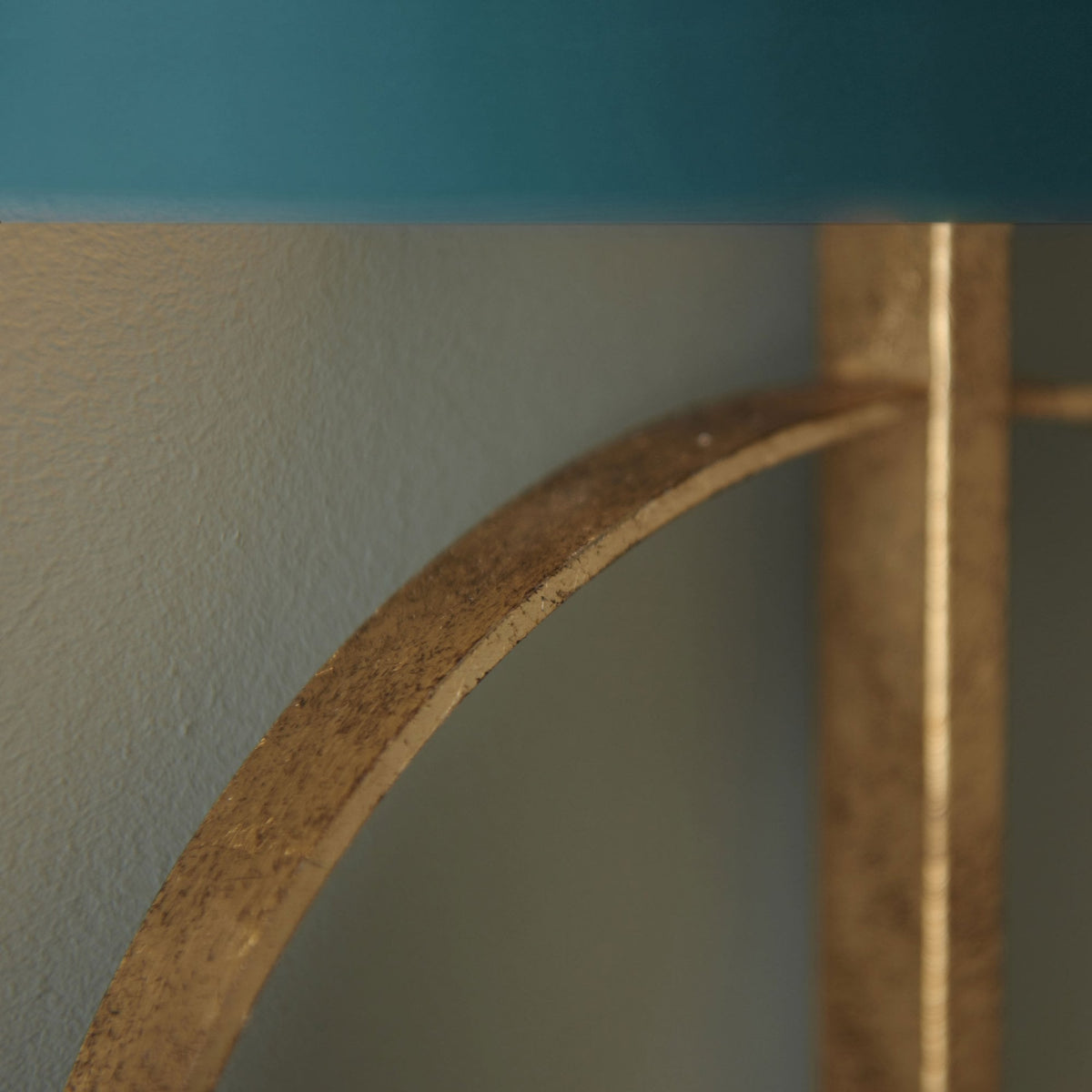 Netherbury Wall Light in Antique Gold & Teal Shade