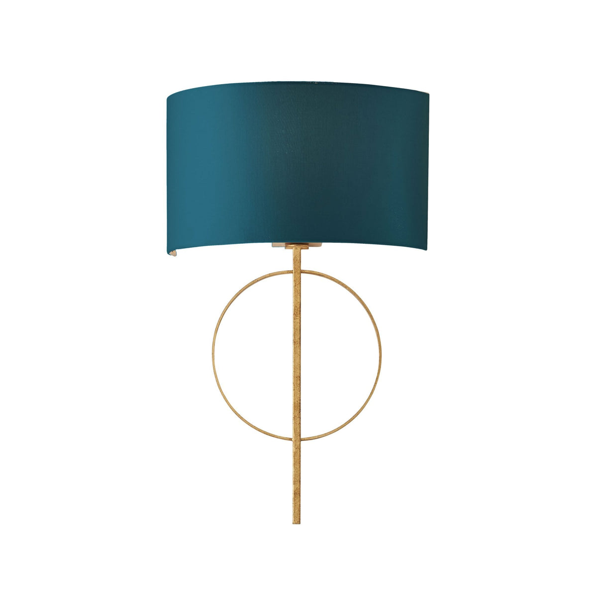 Netherbury Wall Light in Antique Gold & Teal Shade