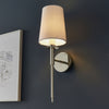 Warmwell Wall Light in Nickel & White Shade