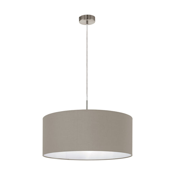 Pasteri Large Taupe and White Fabric Pendant Light