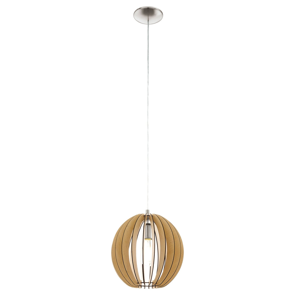 Cossano 300mm Wooden Pendant Light in Maple