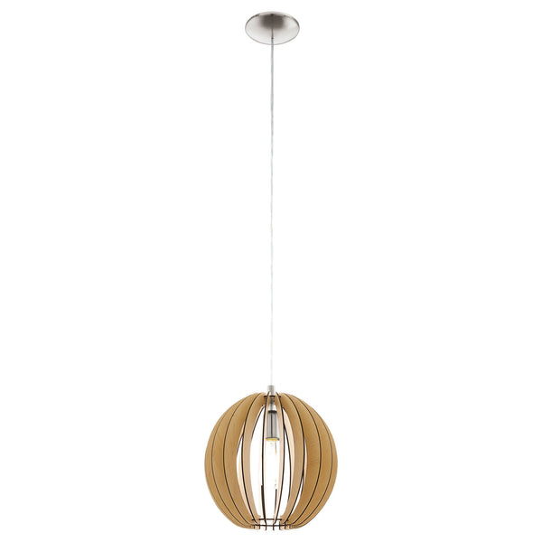 Cossano 300mm Wooden Pendant Light in Maple