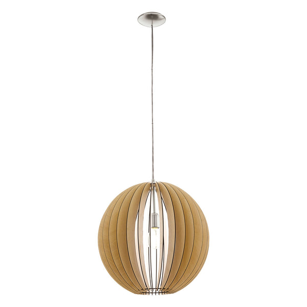 Cossano 500mm Wooden Pendant Light in Maple