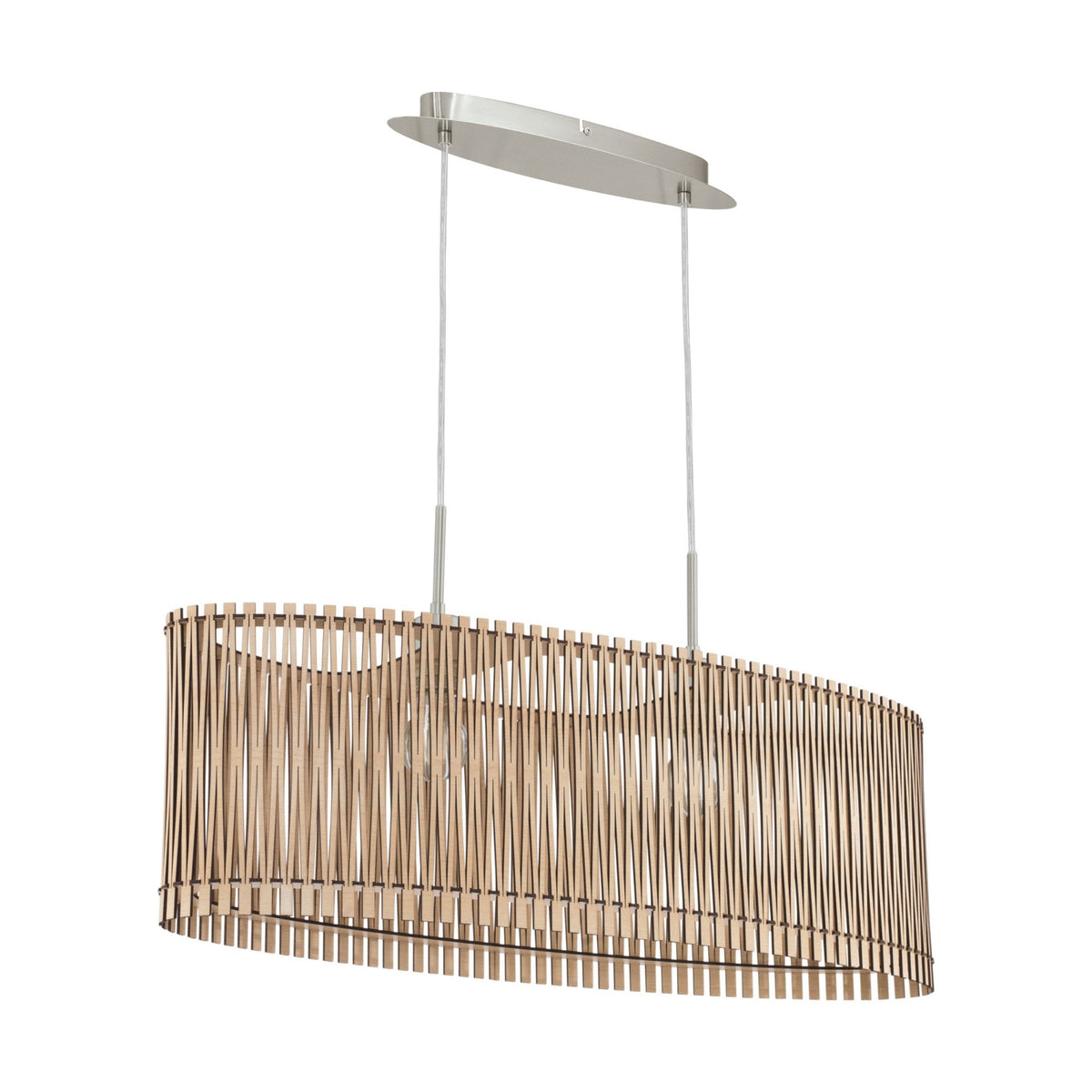 Sendero Oval Maple Wood Pendant Light