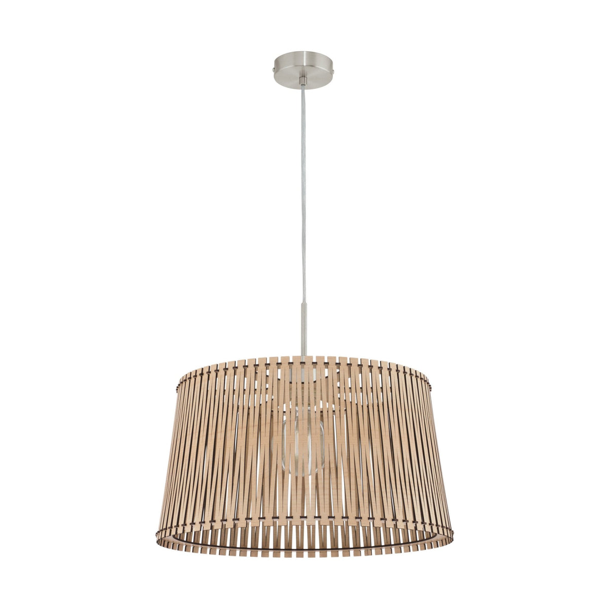 Sendero 450mm Round Maple Wood Pendant Light