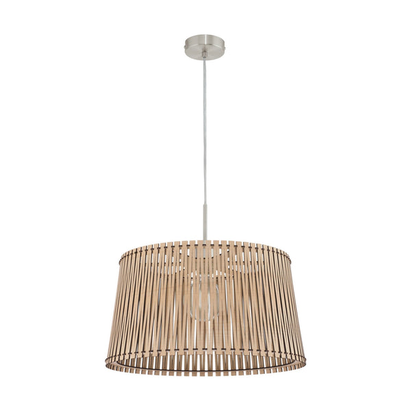 Sendero 450mm Round Maple Wood Pendant Light
