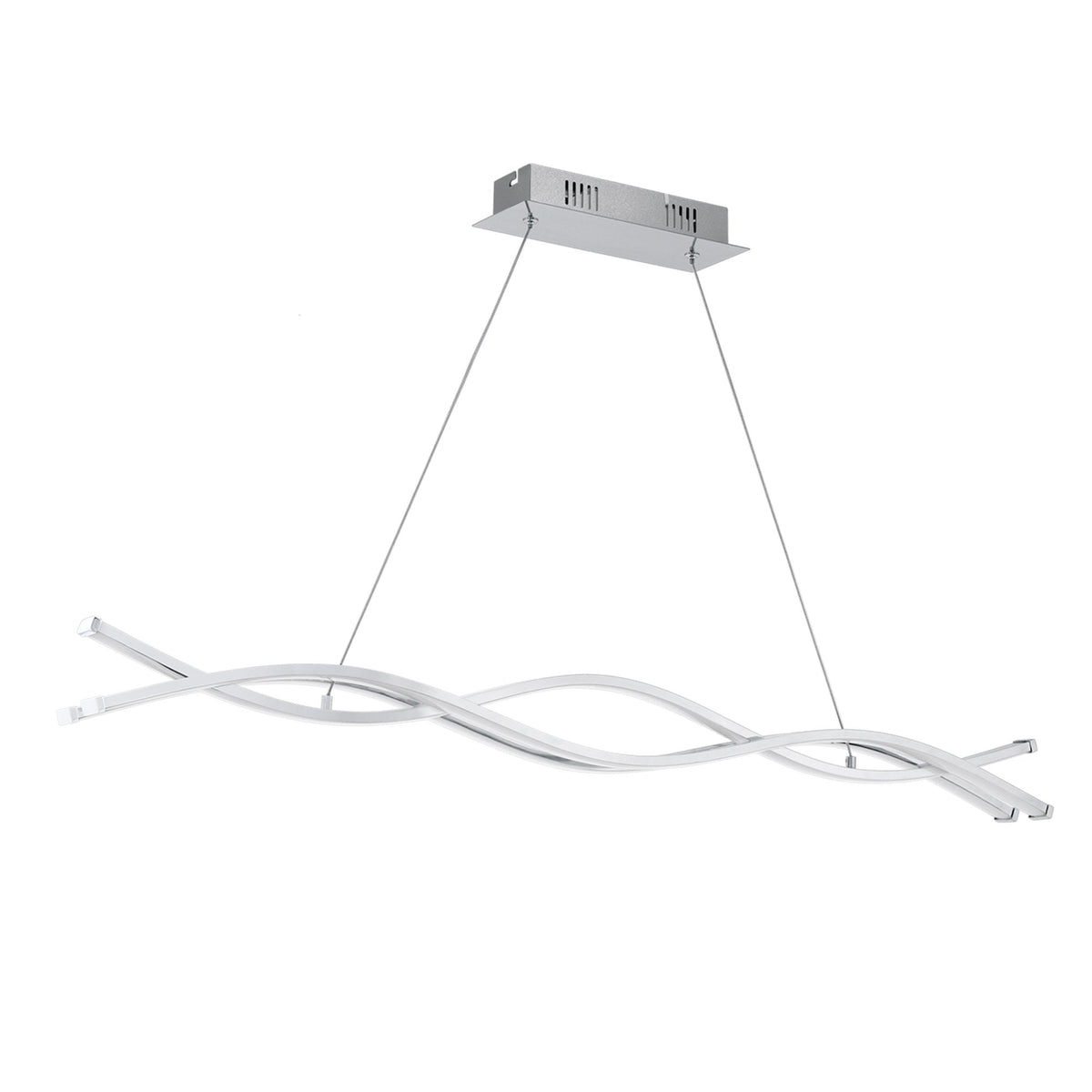Lasana 2 Chrome and White 39w LED Pendant