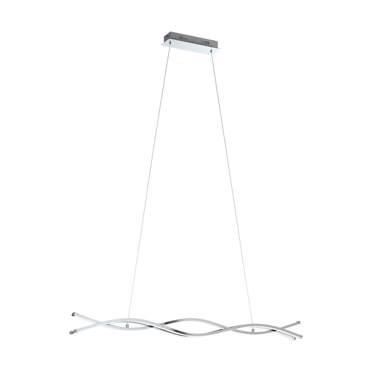 Lasana 2 Chrome and White 39w LED Pendant