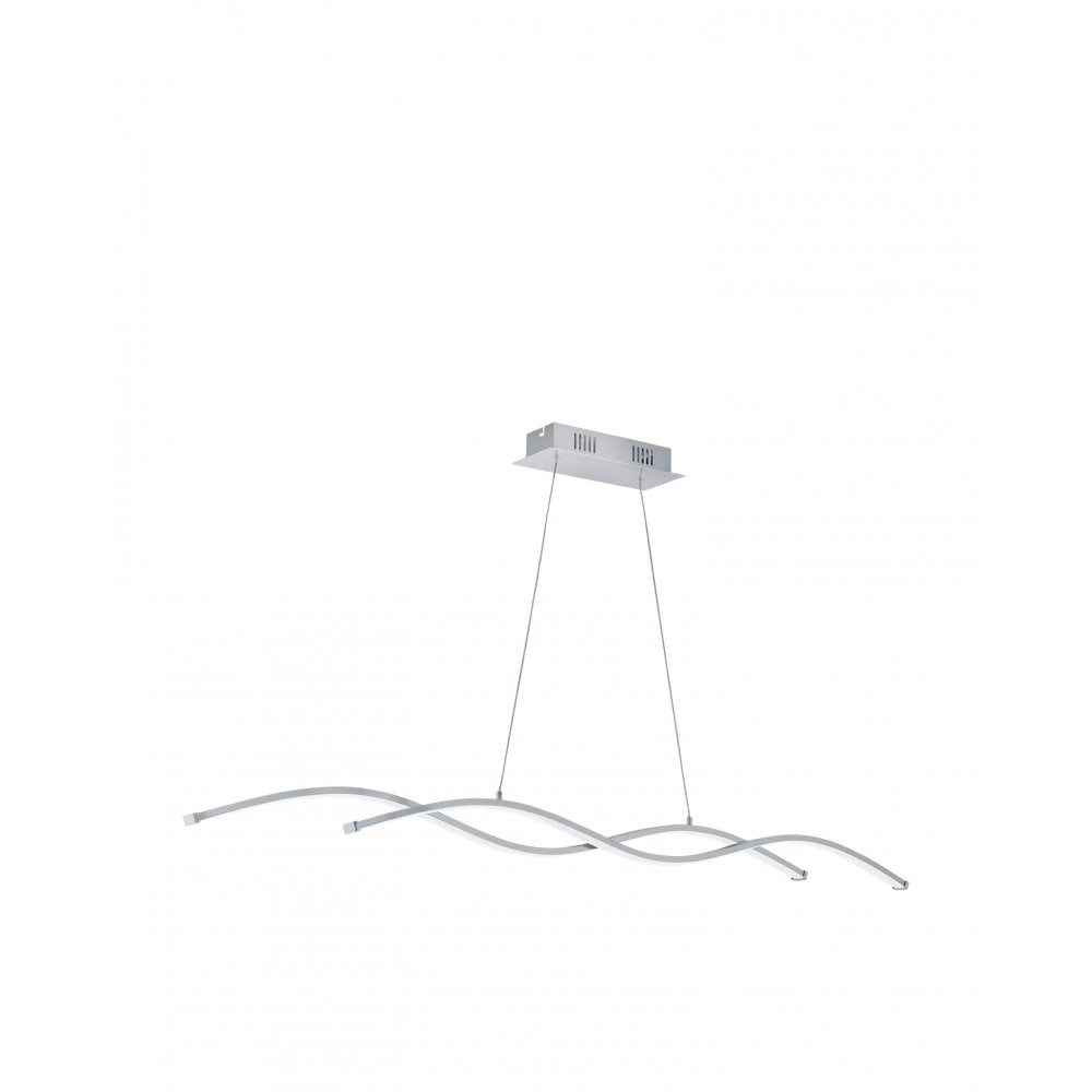 Lasana 2 Chrome and White 28w LED Pendant