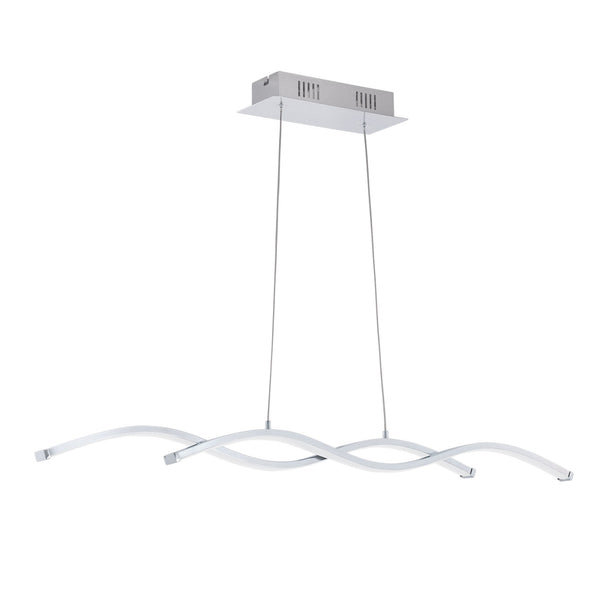 Lasana 2 Chrome and White 18w LED Pendant