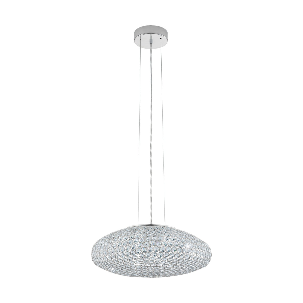 Clemente 540mm Chrome & Crystal Pendant Light