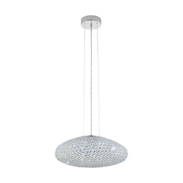 Clemente 540mm Chrome & Crystal Pendant Light