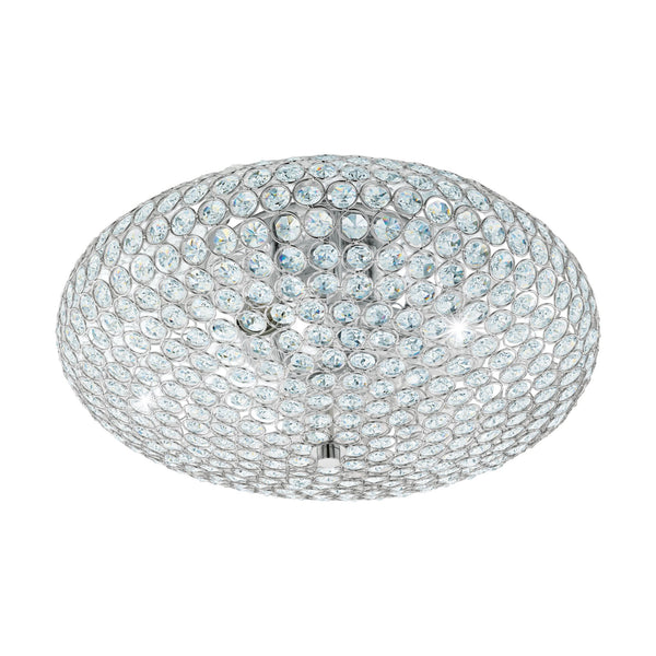 Clemente 450mm Chrome & Crystal Ceiling Light