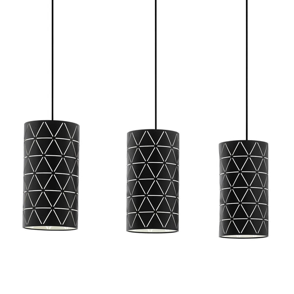 Ramon Triple Drop Pendant in Black