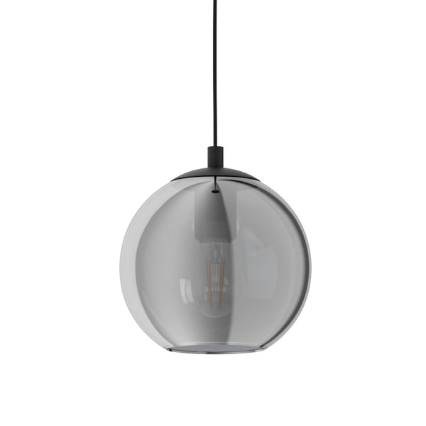 Ariscani Single Pendant with Transparent Black Vaporized Glass