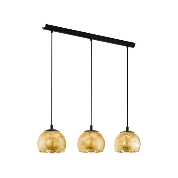 Albaraccin Triple Bar Pendant with Gold Glass