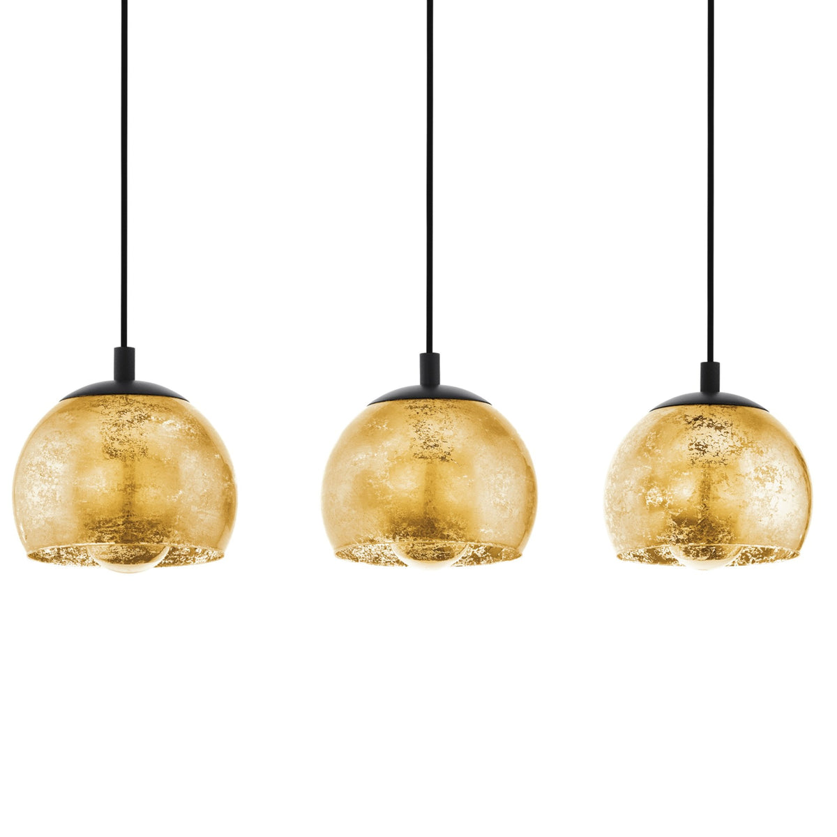 Albaraccin Triple Bar Pendant with Gold Glass