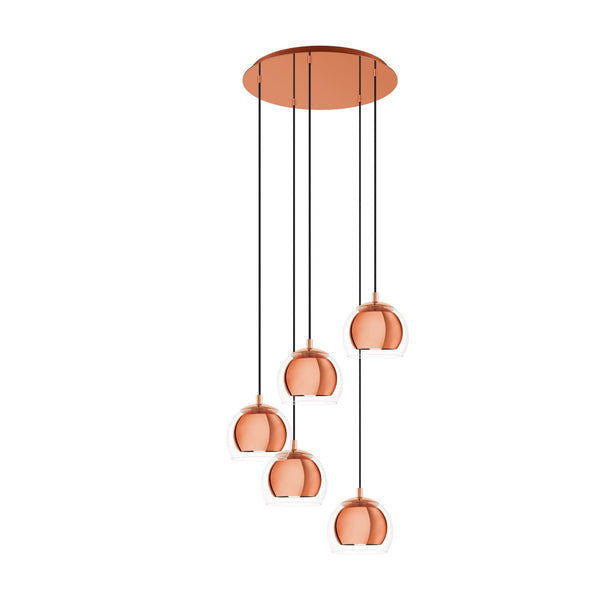 Rocamar 1 Five Drop Copper and Glass Pendant