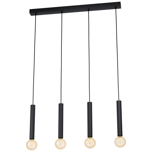 Cortenova Four Drop Bar Pendant in Black