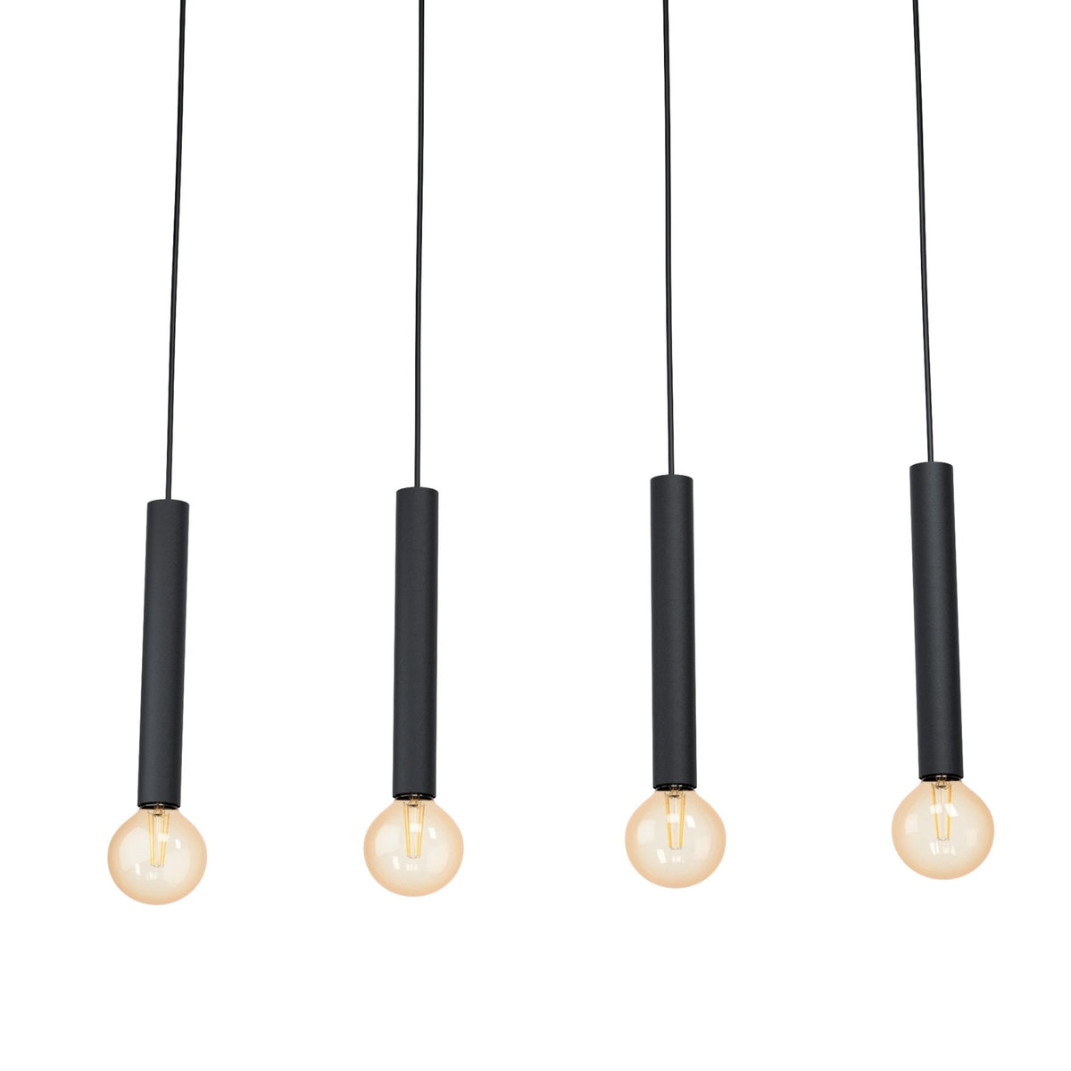 Cortenova Four Drop Bar Pendant in Black