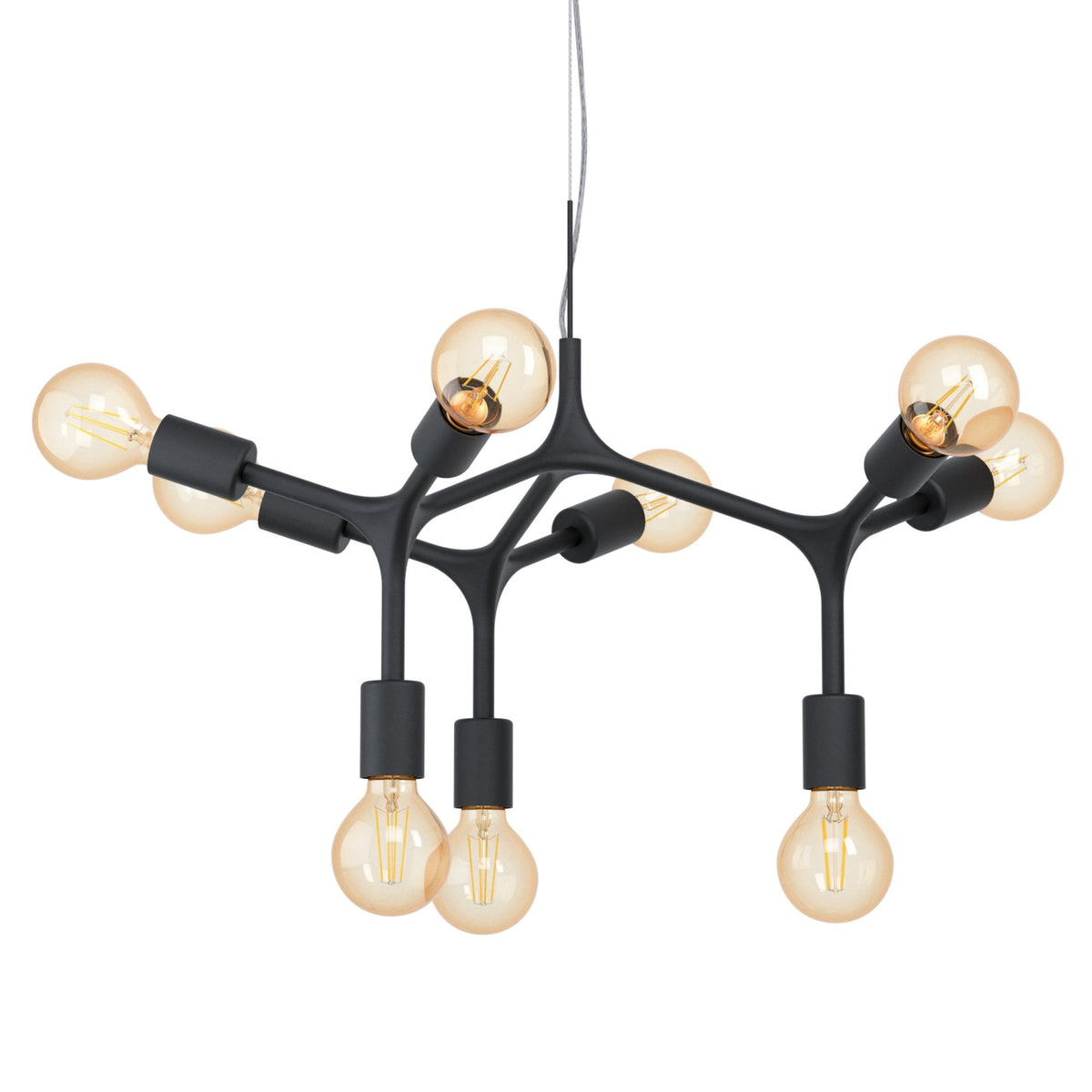 Bocadella Nine Lamp Pendant in Black