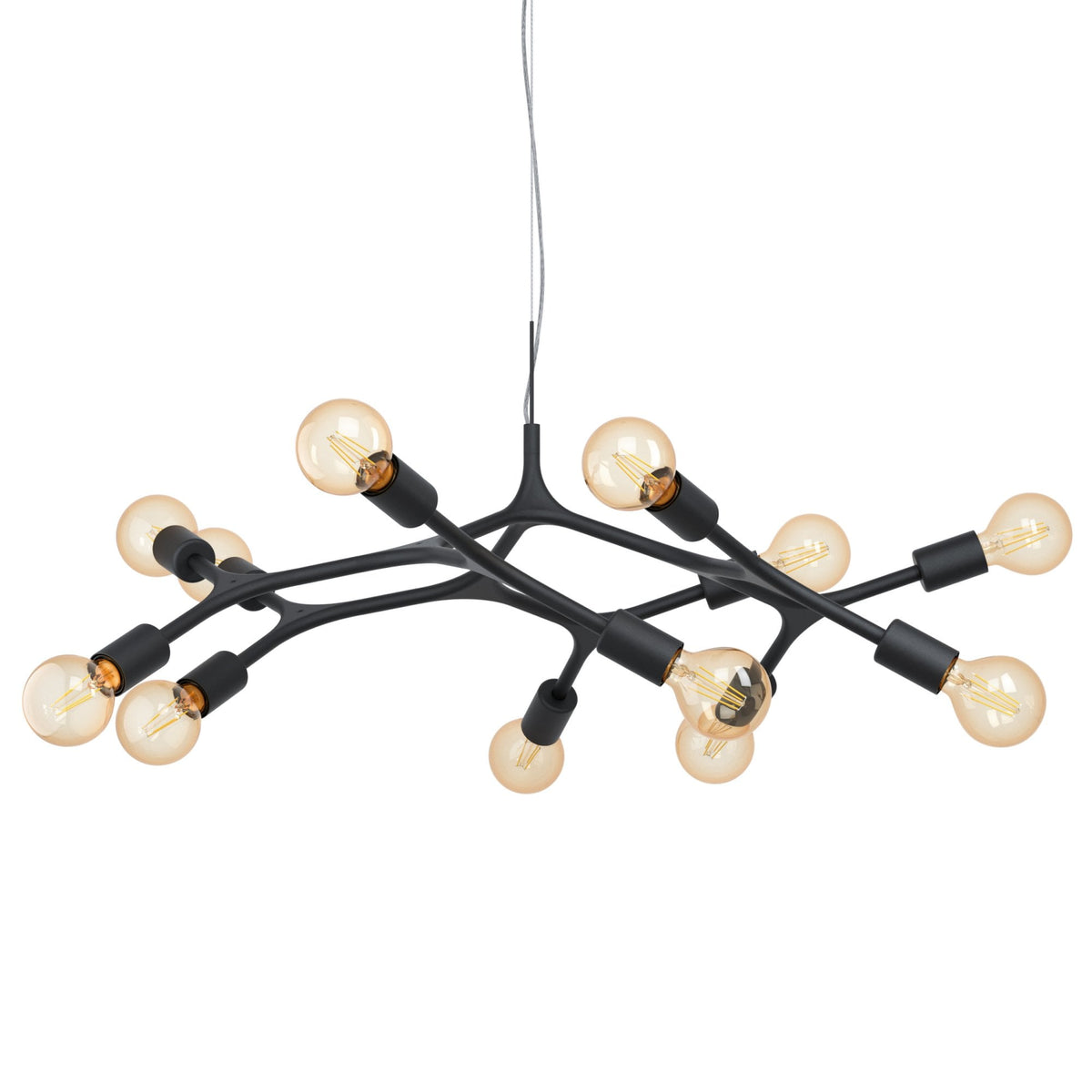 Bocadella Twelve Lamp Pendant in Black