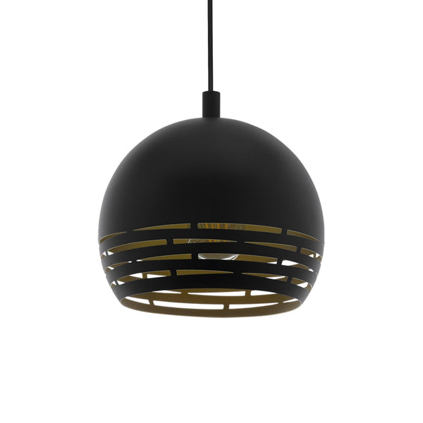 Camastra Pendant in Black with Gold Inner