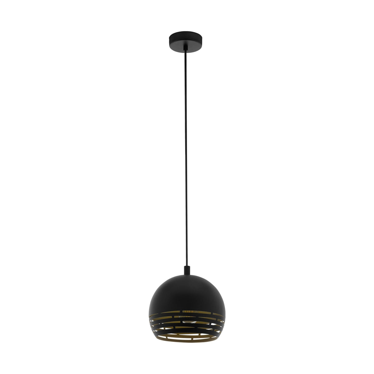 Camastra Pendant in Black with Gold Inner