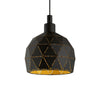 Roccaforte 170mm Pendant Light in Black and Gold