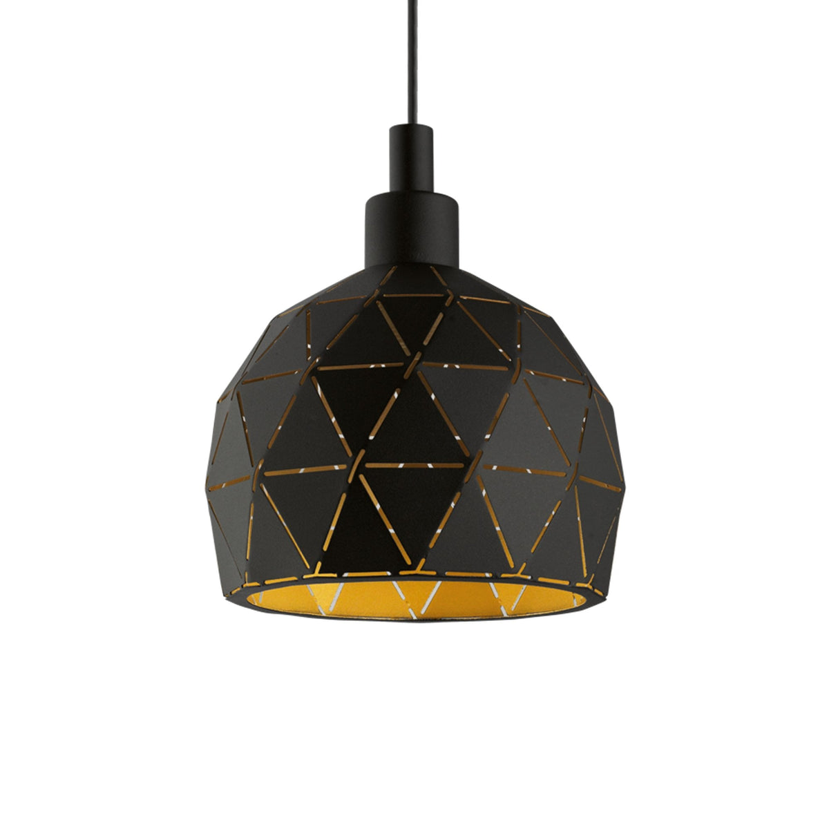 Roccaforte 170mm Pendant Light in Black and Gold