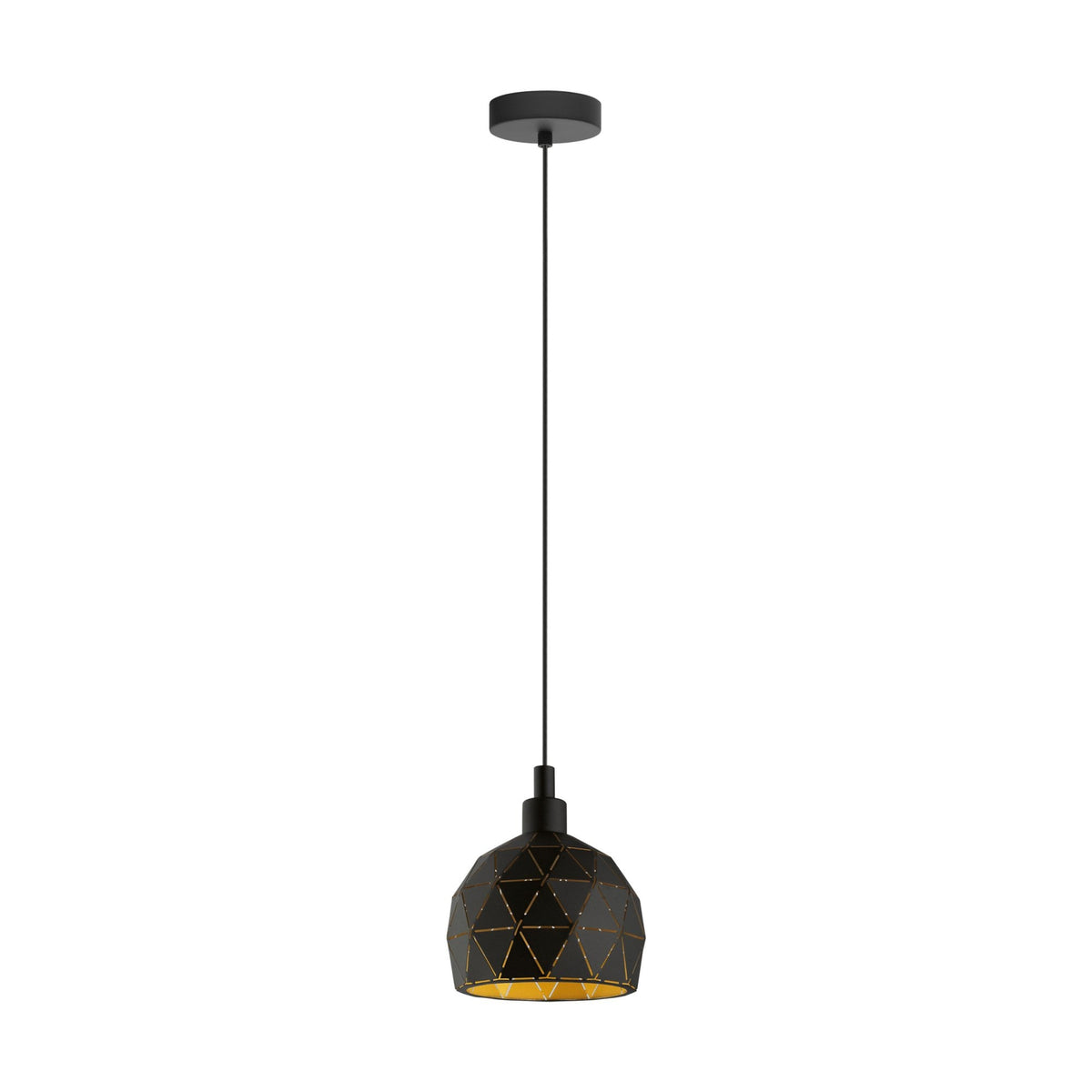 Roccaforte 170mm Pendant Light in Black and Gold