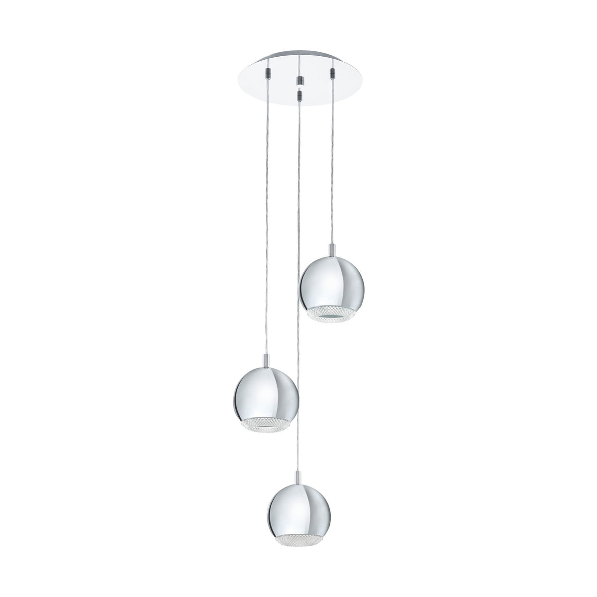Conessa Three Drop Pendant in Chrome