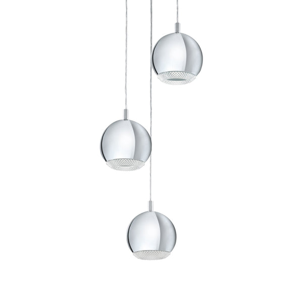 Conessa Three Drop Pendant in Chrome