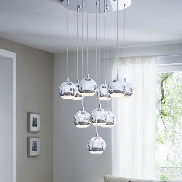 Conessa Ten Drop Pendant in Chrome