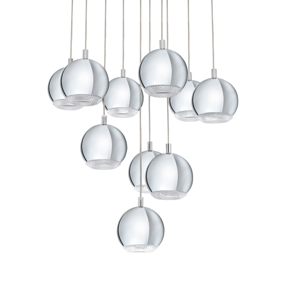 Conessa Ten Drop Pendant in Chrome