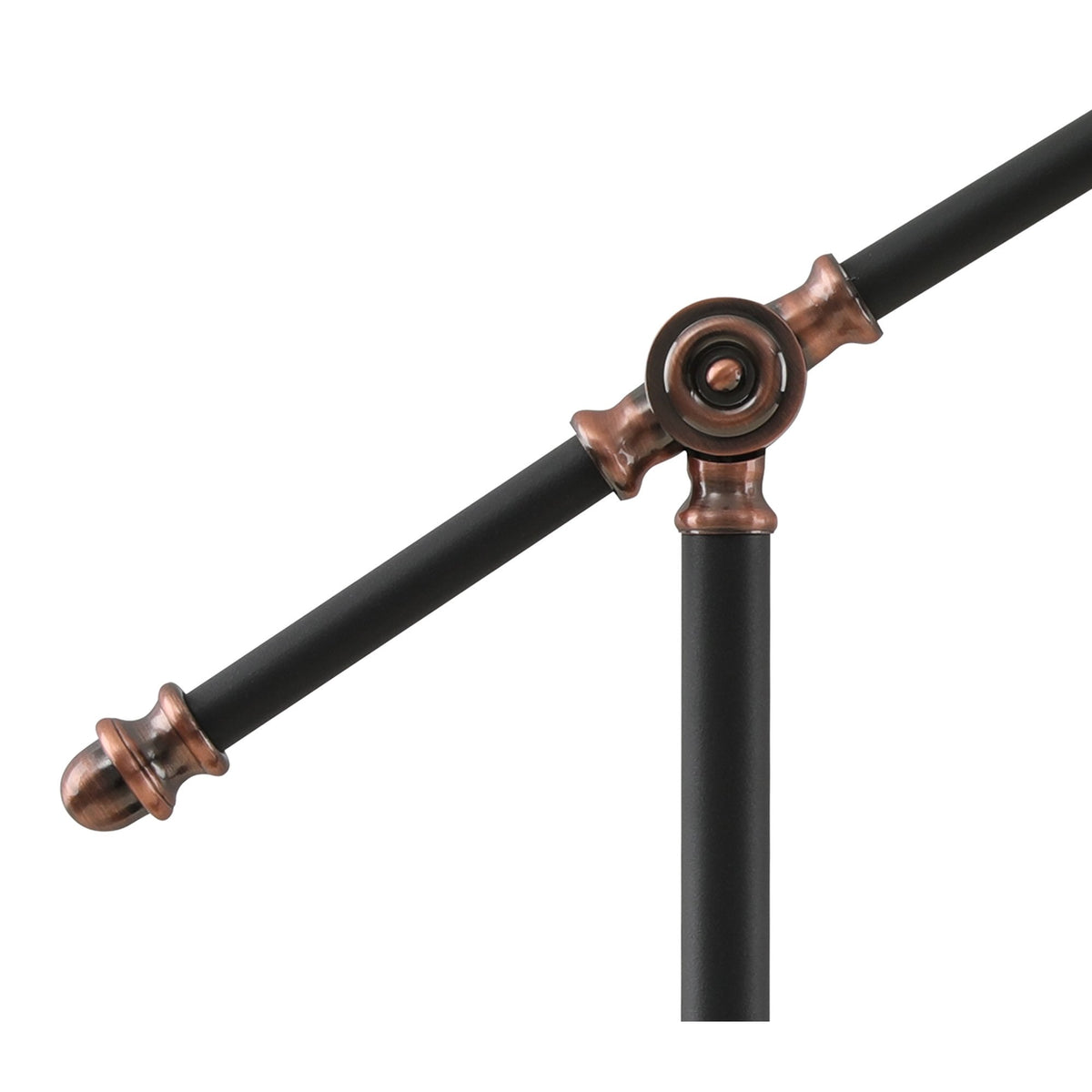 Modbury Adjustable Table Lamp in Textured Graphite & Copper