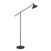 Modbury Adjustable Floor Lamp in Textured Graphite & Copper