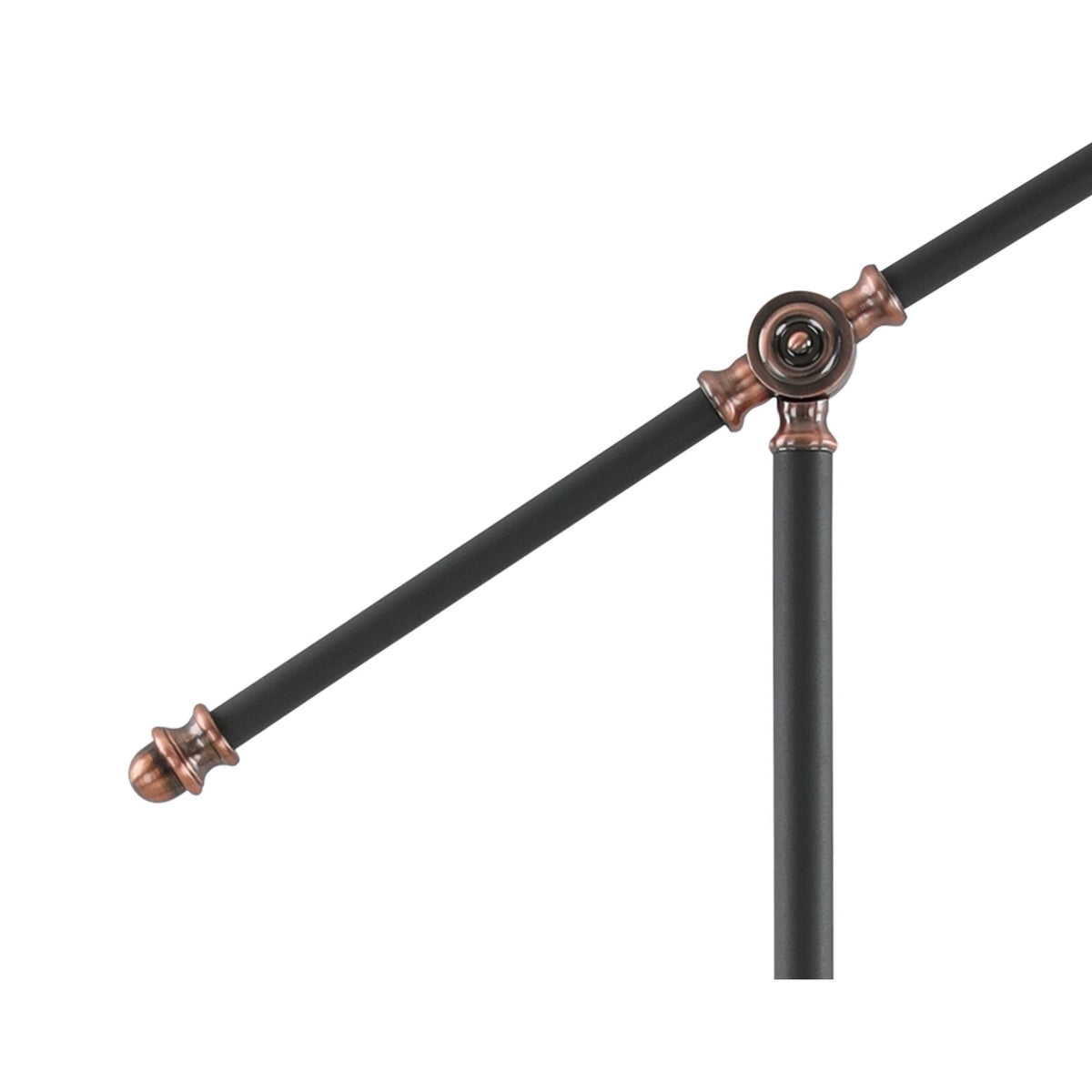 Modbury Adjustable Floor Lamp in Textured Graphite & Copper