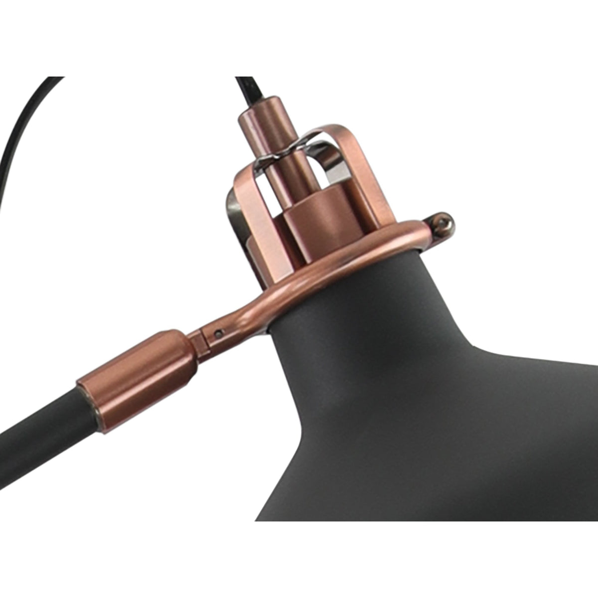 Modbury Adjustable Floor Lamp in Textured Graphite & Copper