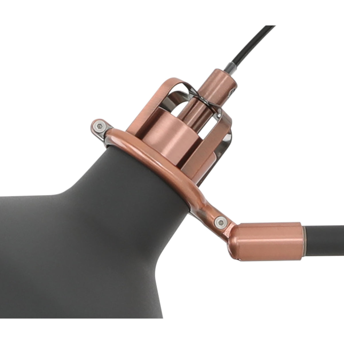 Modbury Switched Adjustable Wall Light in Textured Graphite & Copper