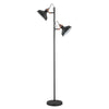 Modbury Twin Adjustable Floor Lamp in Textured Graphite & Copper