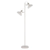 Modbury Twin Adjustable Floor Lamp in Textured White & Satin Nickel