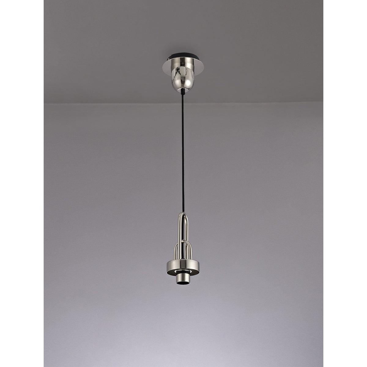 Atherington E27 Suspension Kit in Polished Nickel & Matt Black