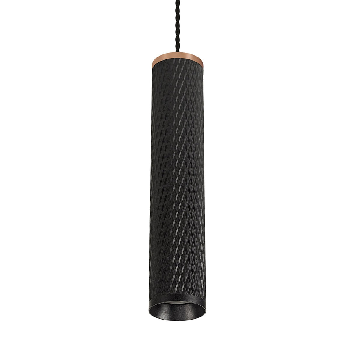Stratton Large Sand Black & Rose Gold Pendant with Acrylic Diffuser
