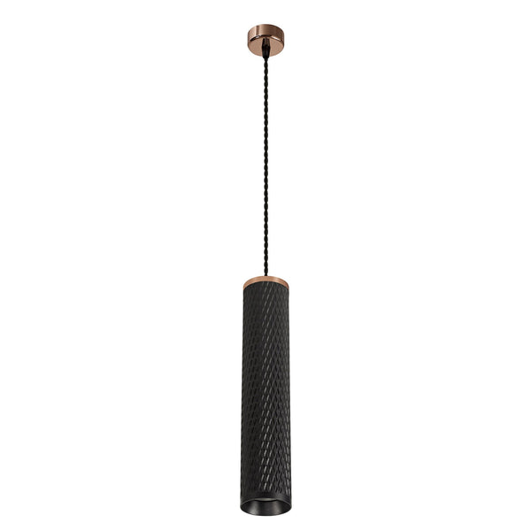 Stratton Large Sand Black & Rose Gold Pendant with Acrylic Diffuser